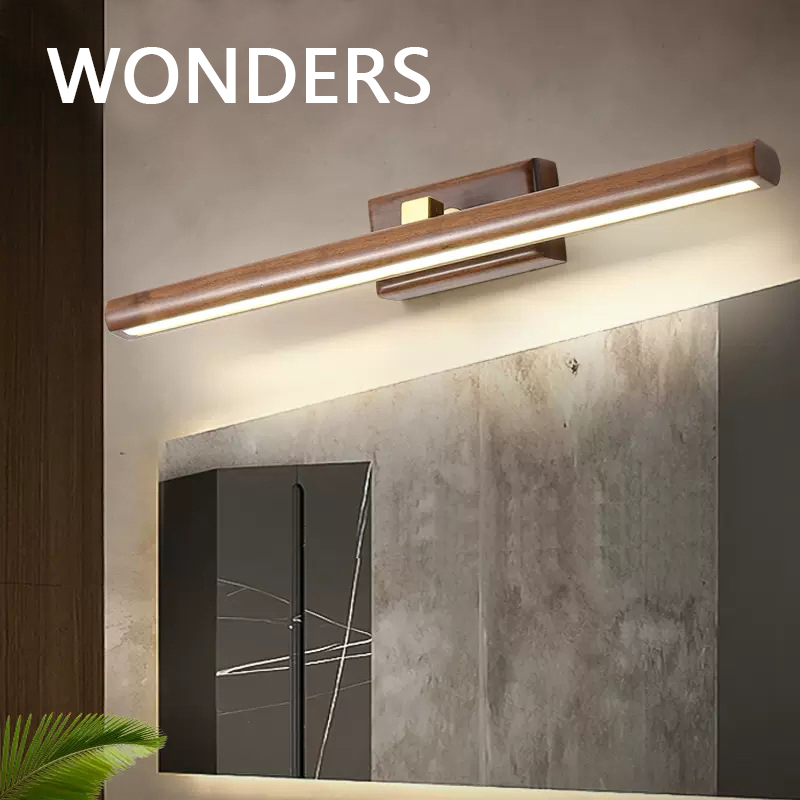 Smart Home Retrofit - 현대 목재 드레싱 테이블 벽 램프,