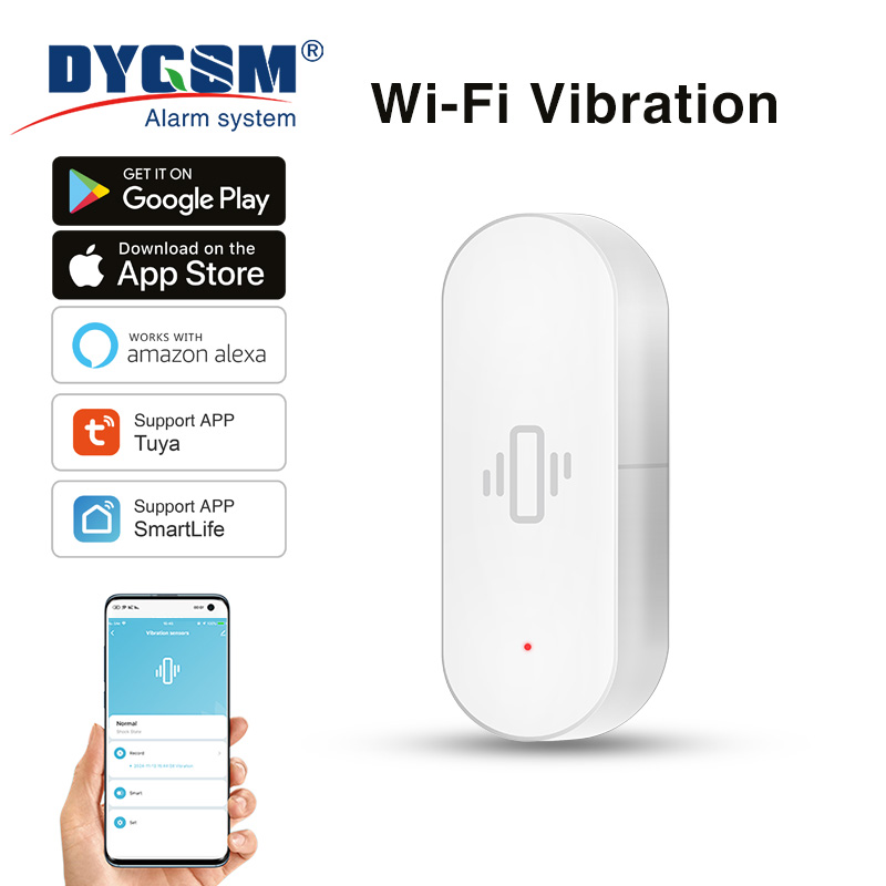 Smart Home Yale - Tuya WiFi 진동 센서, 민감한 감지,