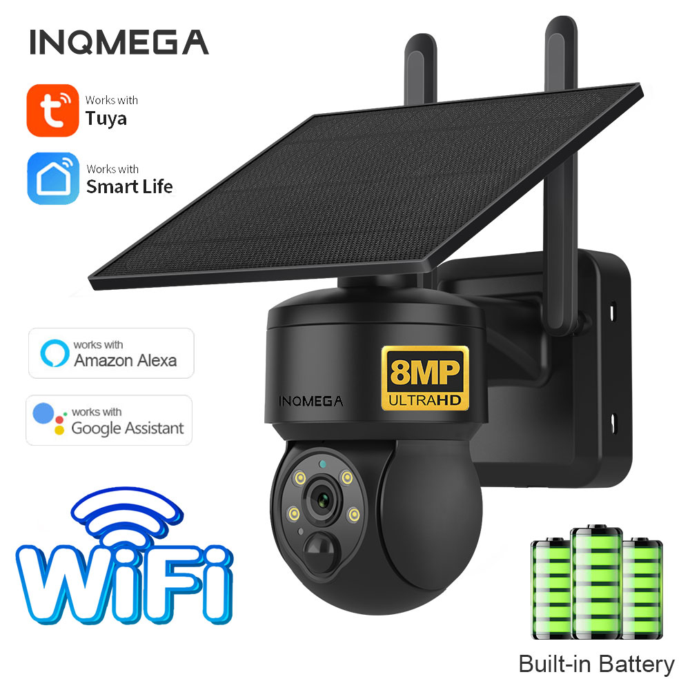 Smart Home Outdoor Camera - INQMEGA 8MP TUYA 태양광 카메라 PIR