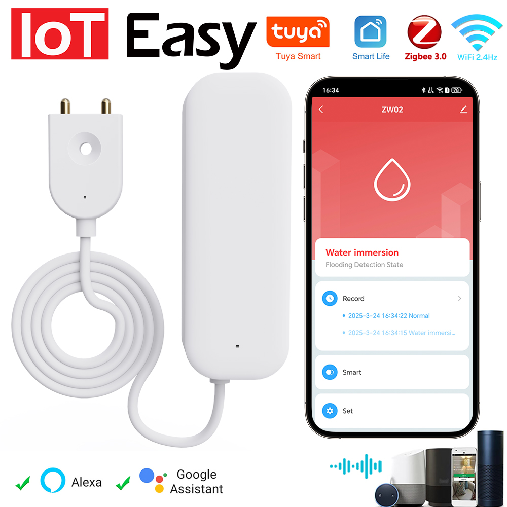 Smart Home Yale - Tuya WiFi ZigBee 워터 센서 누출