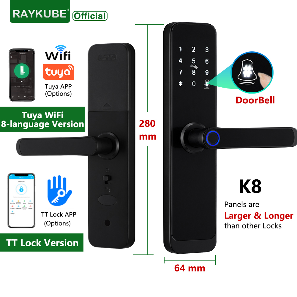Smart Home Imou - RAYKUBE K8 스마트 도어 잠금 장치