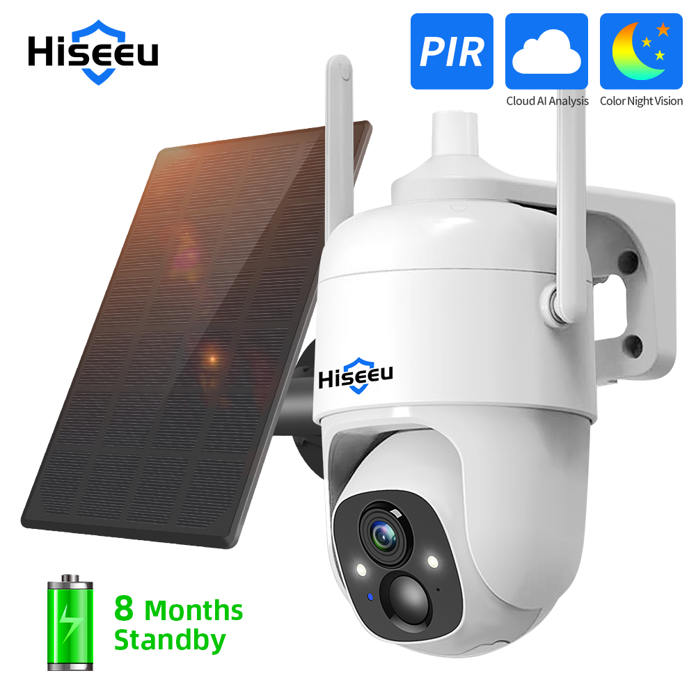 Smart Home Outdoor Camera - Hiseeu 3MP 클라우드 AI WiFi 비디오