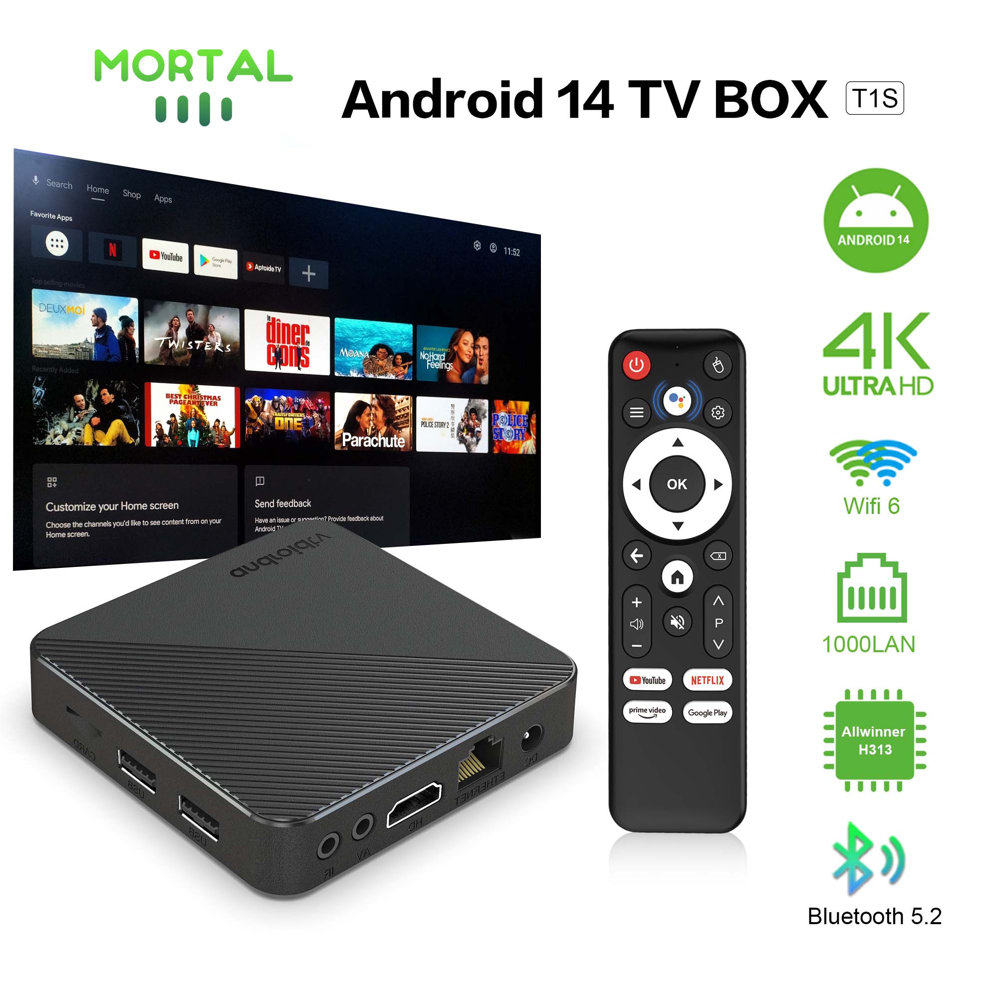 Smart Home Plus - Android14 스마트 홈 시어터 TV 박스