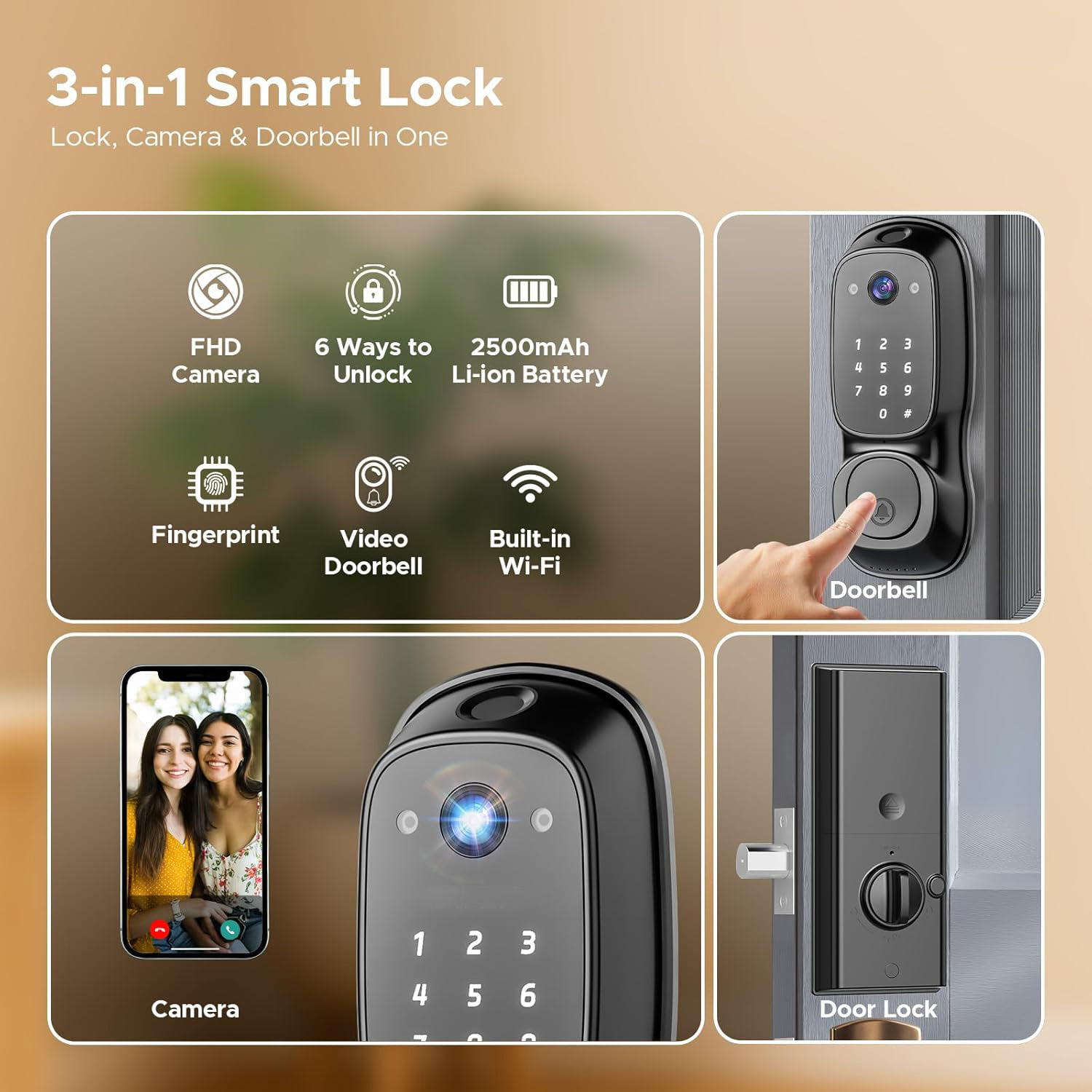 투야 와이파이 스마트 도어락 ‎ 카메라 및 도어벨 다기 - Smart Door Lock 리뷰 및 가격