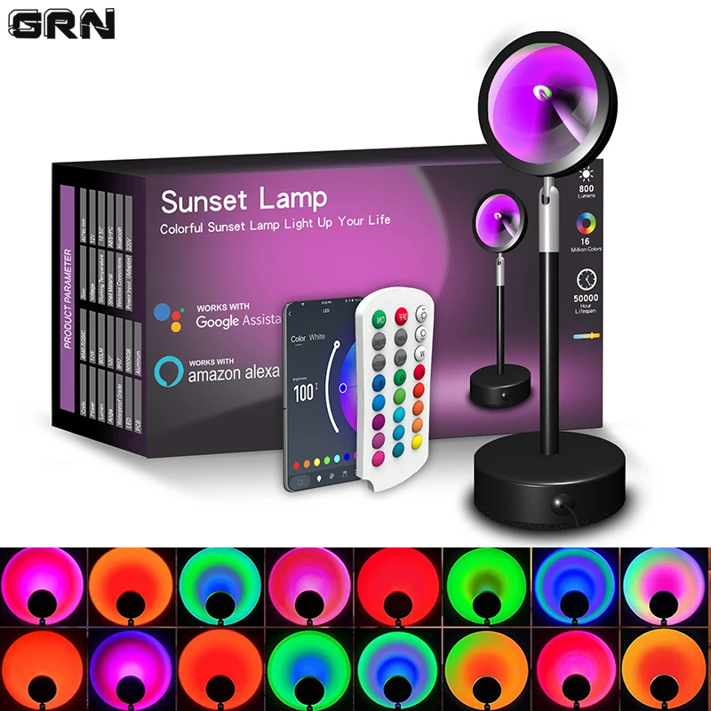 스마트 LED 선셋 램프, 다채로운 변화, 블루투스 앱 - Smart Home Solution 리뷰 및 가격