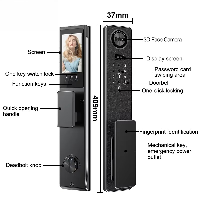 Tuya WiFi 스마트 도어 잠금 장치, 가정용 생체 - Smart Door Lock 리뷰 및 가격