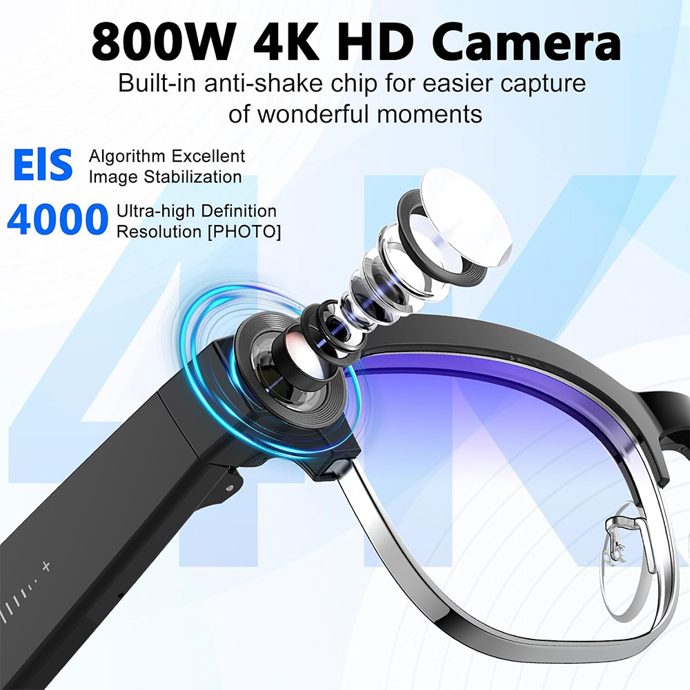 4K 스마트 AI 안경 8MP 카메라 비디오 녹화 사진 - Smart Home Ai 리뷰 및 가격