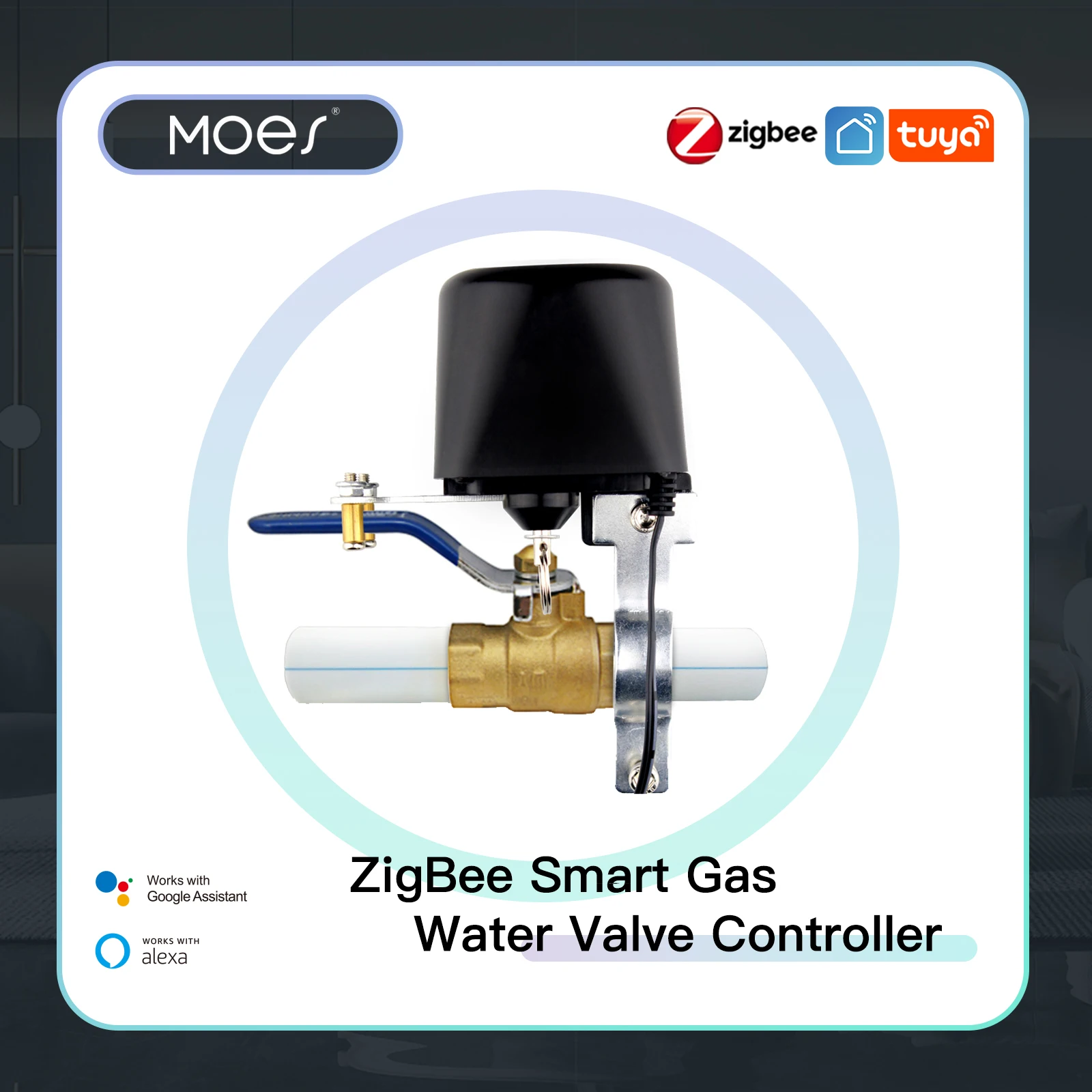 MOES 지그비 3.0 스마트 가스 수도 밸브 컨트롤러 - Smart Home Plus 리뷰 및 가격
