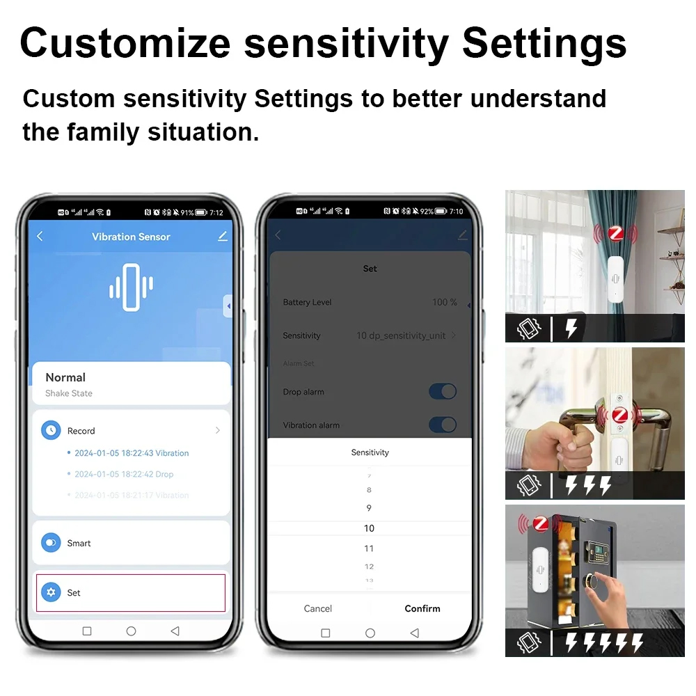 스마트 ZigBee 진동 센서 앱 모니터 홈 보안 보호 - Smart Home Project 리뷰 및 가격