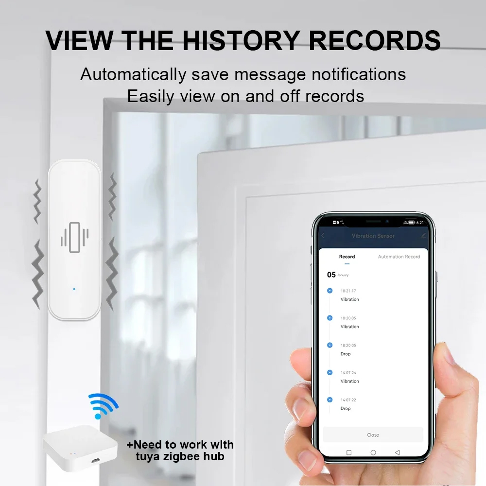 스마트 ZigBee 진동 센서 앱 모니터 홈 보안 보호 - Smart Home Project 리뷰 및 가격