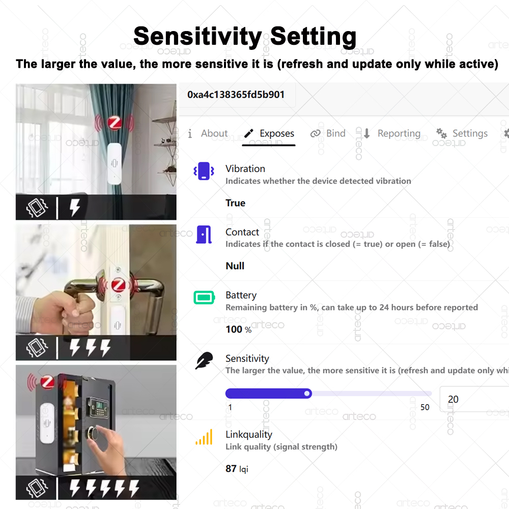 스마트 ZigBee 3.0 진동 센서 원격 모니터 홈  - Smart Home Project 리뷰 및 가격