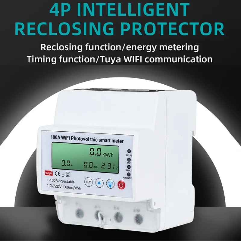 4P 1-100A WiFi 태양광 스마트 미터 1PH  - Smart Home Project 리뷰 및 가격