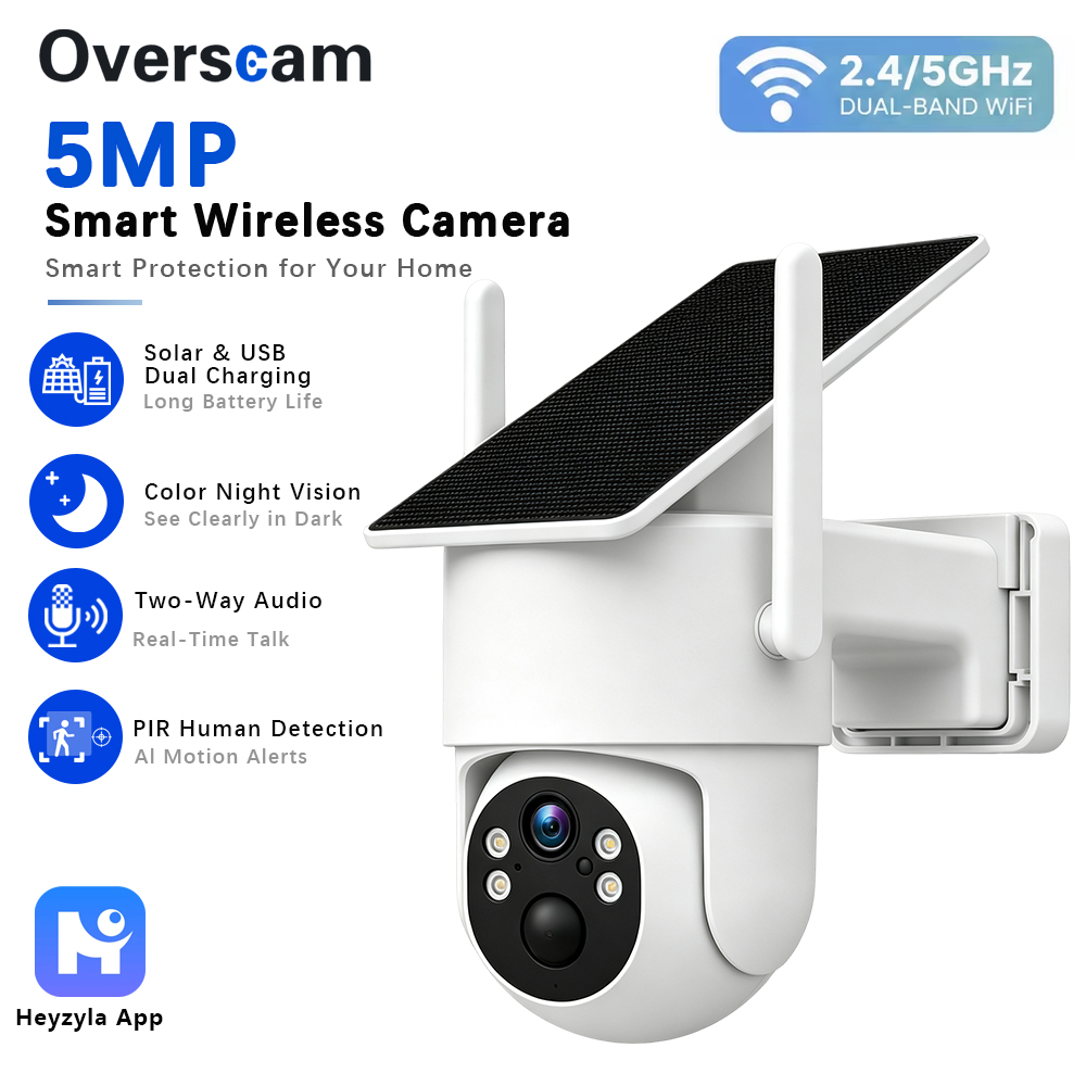 5MP 태양광 PTZ 카메라, 실외 무선 홈 모니터링용 - Smart Home Outdoor Camera 리뷰 및 가격