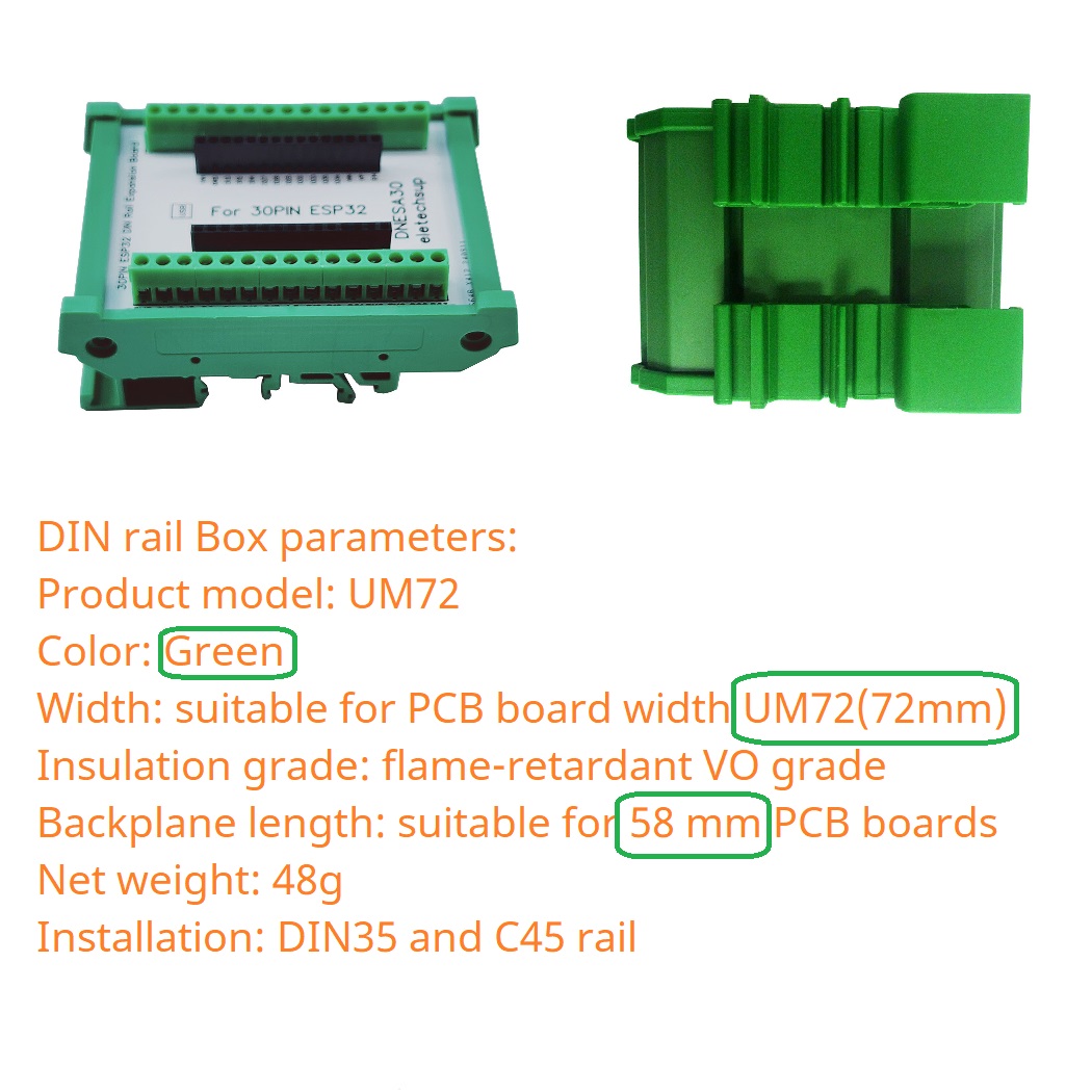 고품질 DIN 레일 마운팅 C45 레일 ESP32 베이 - Smart Home Arduino Uno 리뷰 및 가격