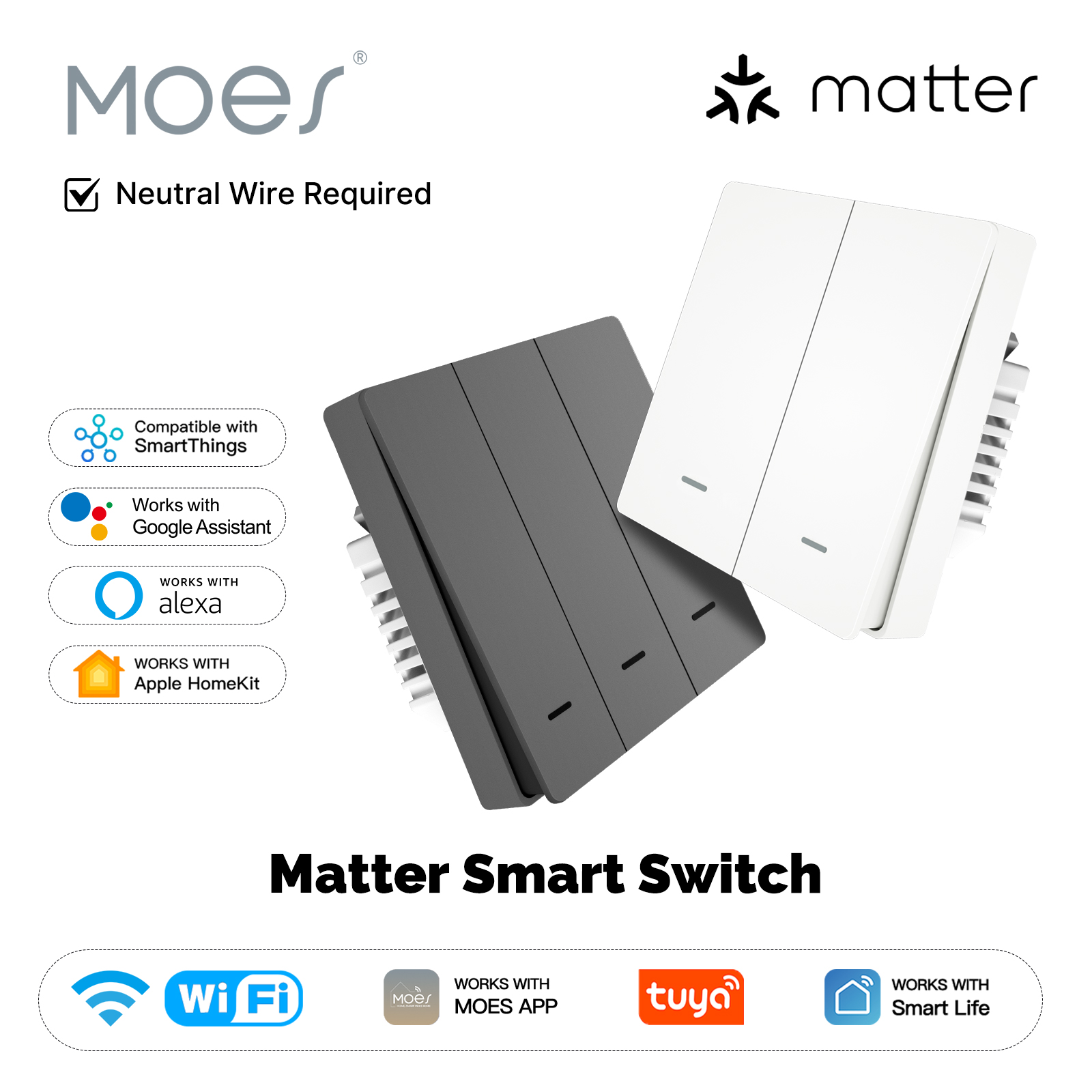 MOES Matter Tuya WiFi 스마트 라이트  - Smart Home Yale 리뷰 및 가격