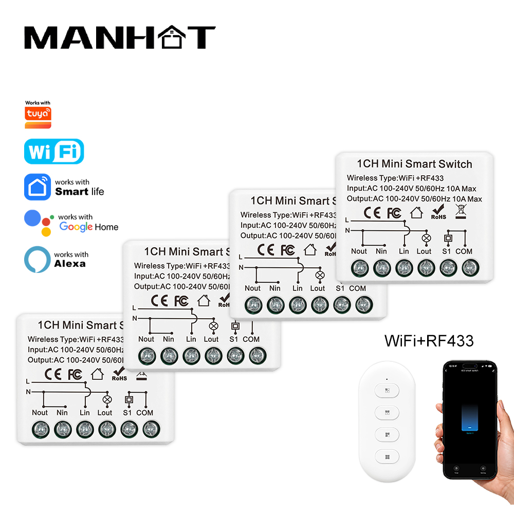 10A 미니 WIFI 스마트 스위치 RF433Mhz 무 - Smart Ir Remote Controller 리뷰 및 가격