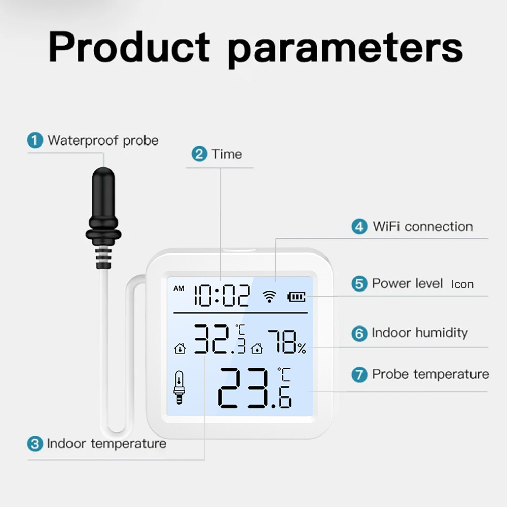 외부 프로브가 있는 WiFi 습도 온도 센서, 실내/실 - Smart Home Project 리뷰 및 가격